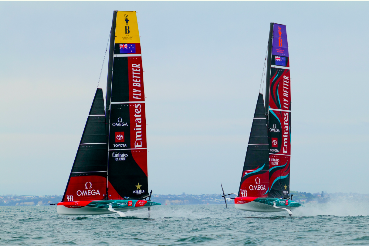 Emirates Team New Zealand: Two-Boat Training in Auckland