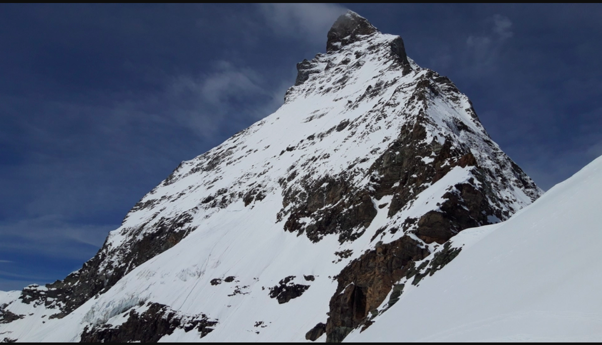 Historic Ski Descent on the East Face of the Matterhorn